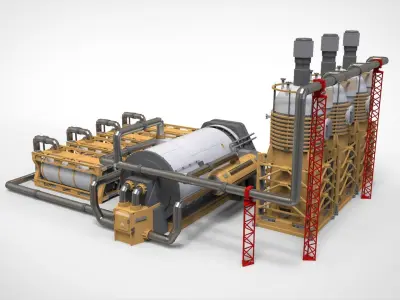 Sci-fi storage tank 4 3D model