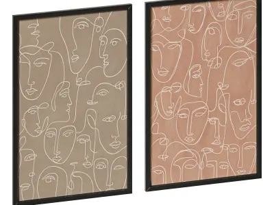 Wall Art Painting 004 3D model