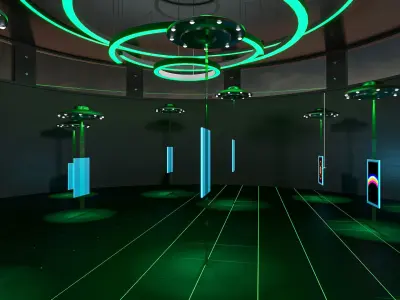 NFT Art Gallery 3D model 3D model