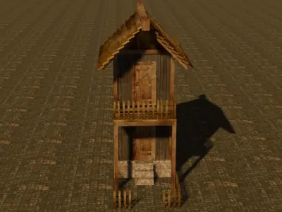 medieval house 6 Free low-poly 3D model