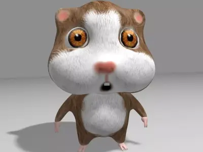Hamster Toon Low-poly 3D model