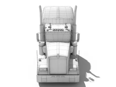 American truck Style Lowpoly Low-poly 3D model