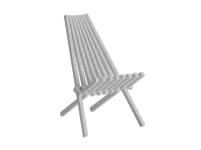 Wood Outdoor Chair 3D model