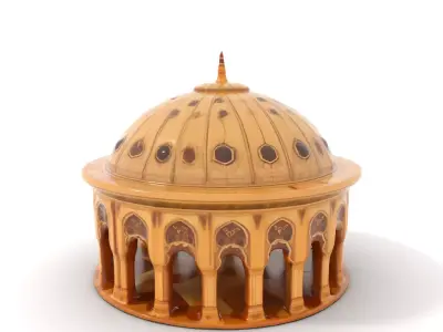 Ornate Dome Pavilion model pack Low-poly 3D model