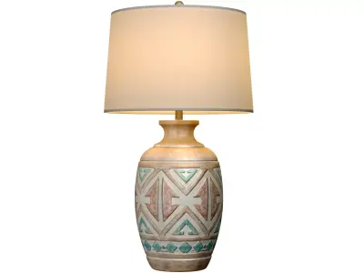 Rustic Southwest Country Nightstand bedside Provence Table Lamp  3D model