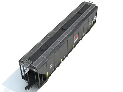 Covered Hopper Car 3D model