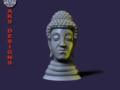 Gautam buddha v1 Penholder flowerpot home decoration 3D print model