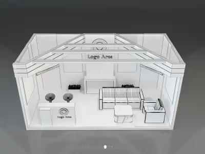 Booth Exhibition Stand a319b 3D model