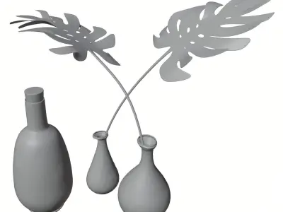 Decorative glass vases HG2 3D model