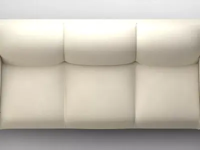 Brianna Cream Velvet Sofa Low-poly 3D model