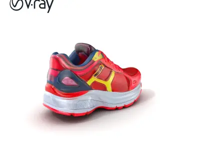 Neon Running Trainer Model Pack Low-poly 3D model