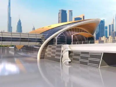 dubai metro stations 3D model