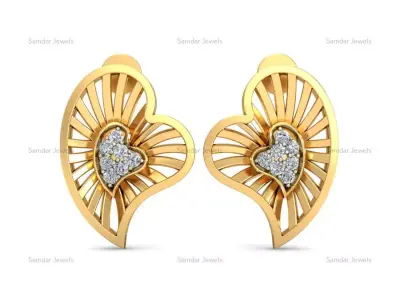 Earring Pendants And Rings Set Printable Model ZA3340 3D model 3D print model