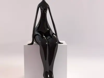 A statuette of a lady 1 3D model