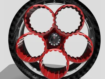 20inch 5 Speed Concave Wheels with Centrelock 2x Offsets 3D print model