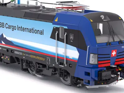 Siemens Vectron Engine SBB Cargo v2 Locomotive 3D model