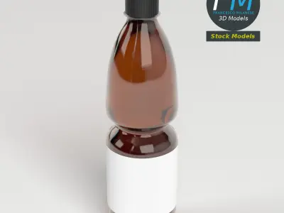 Energy drink bottle 3D model