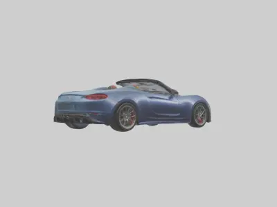 Highperformance Roadster model Low-poly 3D model