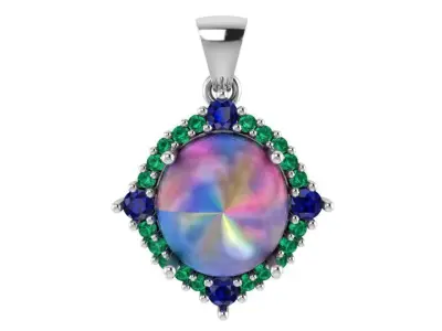 Oval Cabochon Pendant 2811 3D print model