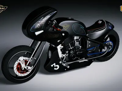 Motorcycle modified  sport 3D model