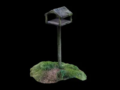 Bird House Table Photoscan Low-poly 3D model