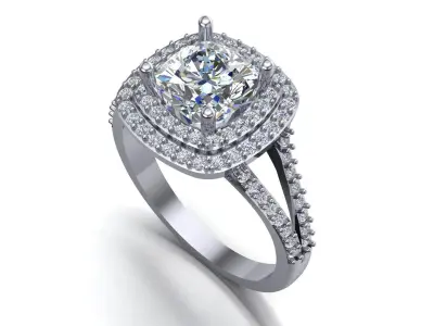 engagement ring diamond ring 3d model 3D print model