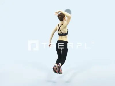 Beauty 17B Jumping Smashing Sports Volleyball Woman Low-poly 3D model
