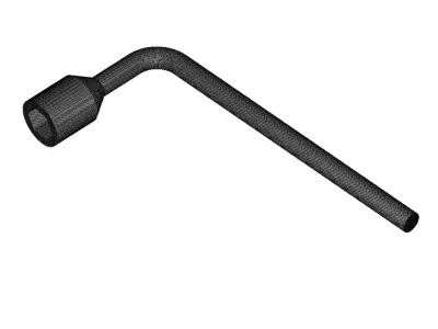 Plastic Truck Lug Wrench Toy 3D model