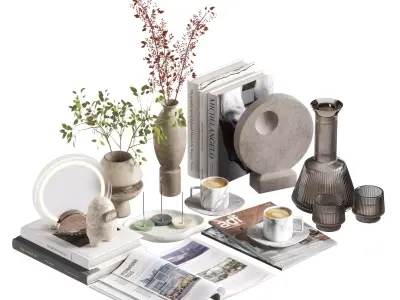 Decorative set 12 3D model purchase