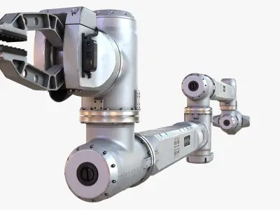 Robotic Manipulator Arm with Integrated Camera and Gripper 3D model