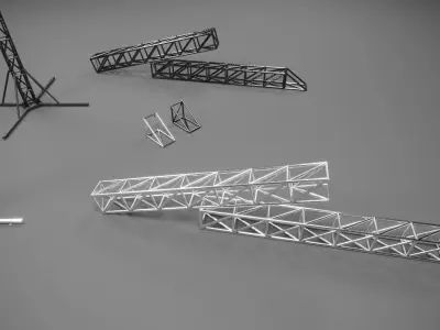 Stage Concert Truss Low-poly 3D model