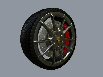 Wheel Low-poly 3D model
