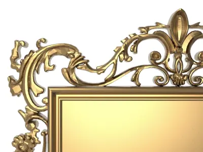 carved frame 3D model 17