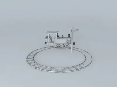 Toy train Free 3D model