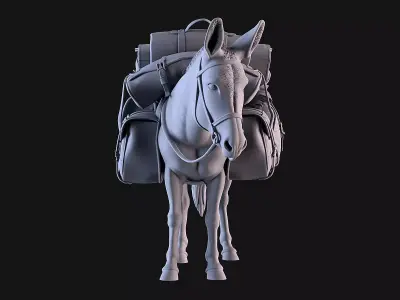 Mule Sculpture 3D print model