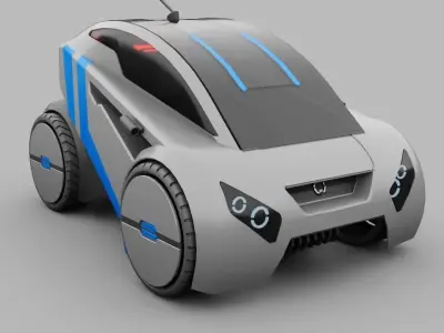 sci-fi city car 3D model