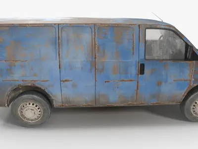 Rusty van 03 3D model