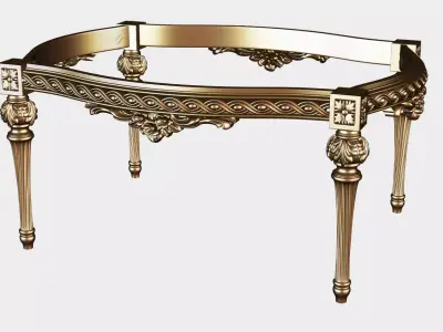 Carved tea table for cnc 18 3D model