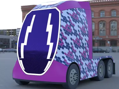 Future semitruck XVIII PBR 3D model