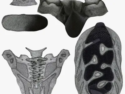 001219 Adidas yeezy boost 700 3D model