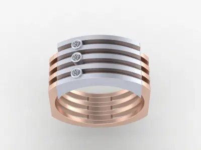 Unisex ring for men and women with stylish design  3D print model