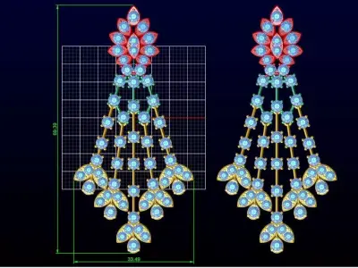 Woman Hongkong Earring CH012 3D print model
