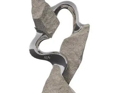 Balance of Nature Sculpture Modern Abstract Low-poly 3D model