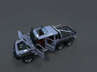 Mercedes Benz g63 amg 6x6 2017 low poly Low-poly 3D model