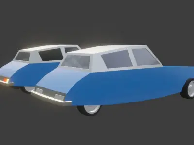cetroen DS Low-poly 3D model