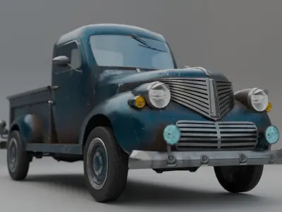  pickup Code 247 L poly Game ready  Low-poly 3D model