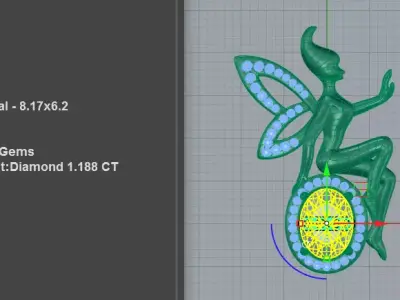 Magical Fairy Pendant Necklace 3D print model