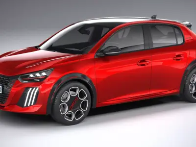 Peugeot E-208 GTI 2026 3D model