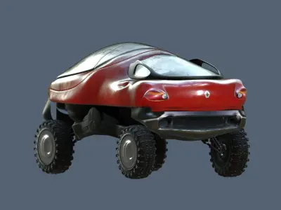 Renault Racoon Concept Car 1992 Free low-poly 3D model
