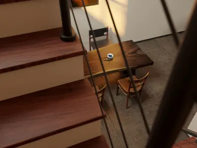 modern living room dining room interior scenes 28 3D model